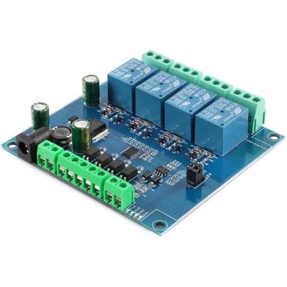 7-24V Modbus RTU 4 Kanal 5V Röle Modülü RS485/TTL Anti-Ters Bağlantı - 3