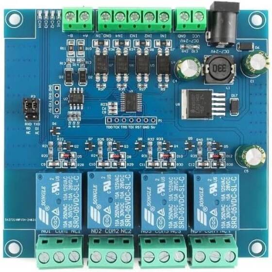 7-24V Modbus RTU 4 Kanal 5V Röle Modülü RS485/TTL Anti-Ters Bağlantı - 4