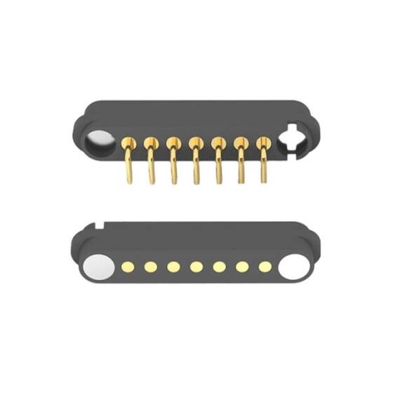 7 Pin 2.54mm 90C Pogo Pin Manyetik Konnektör Takımı - 1
