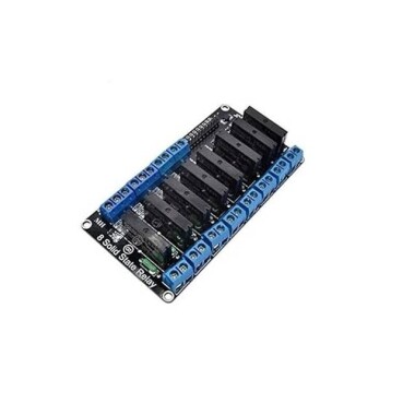 8 Kanal 12V Röle Modülü Solid State Yüksek Seviye SSR DC Kontrolü 250V 2A Dirençli Sigortalı - 1