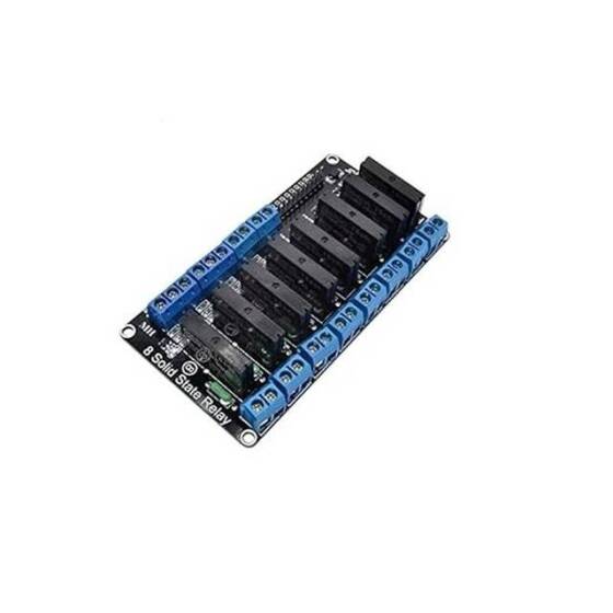 8 Kanal 12V Röle Modülü Solid State Yüksek Seviye SSR DC Kontrolü 250V 2A Dirençli Sigortalı - 2