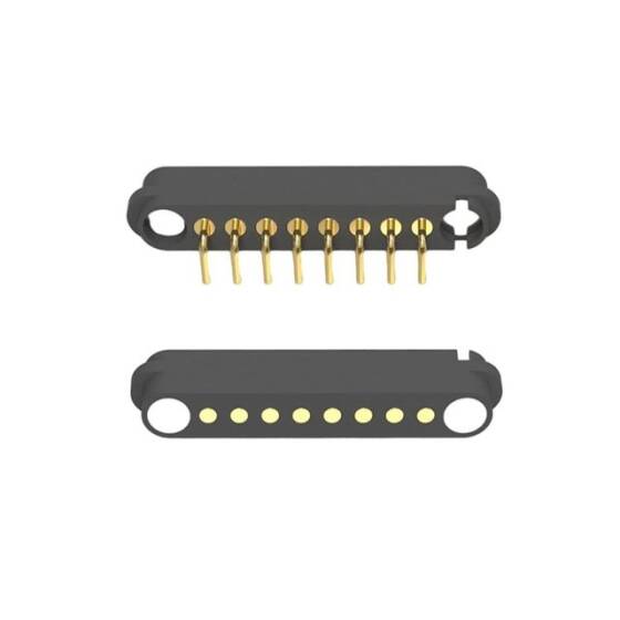 8 Pin 2.54mm 90C Pogo Pin Manyetik Konnektör Takımı - 1