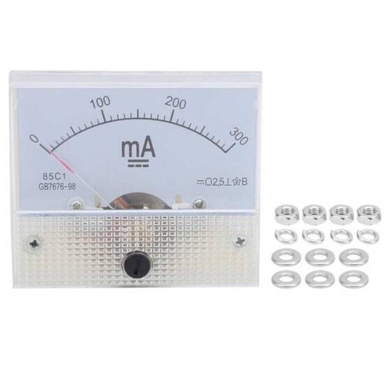 85C1-A DC Pointer Ampermetre DC 0-300MA - 1