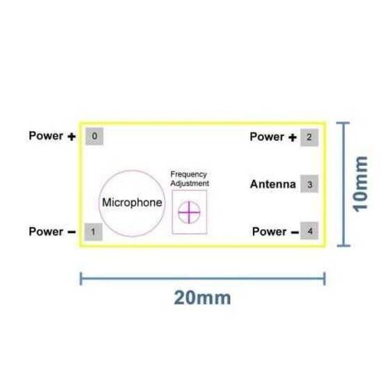 88-108MHz Mini Kablosuz FM Verici Modülü - 3