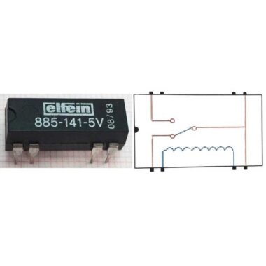 885-141-5V Reed Röle Tek Kontak C/O 5VDC 0.25A - 2