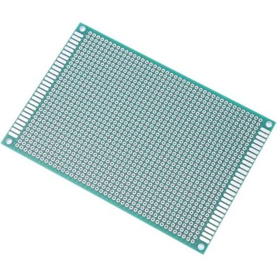 8x12cm Çift Yüzlü Delikli Pertinaks - Prototip PCB - 1