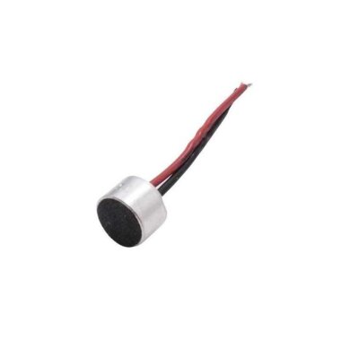 9.5x7mm Kablolu Elektret Kapasitif Mikrofon Kapsülü - 1