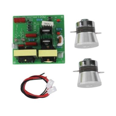 AC 220V Ultrasonik Temizleyici Sürücü Kartı + 2 Adet 50W 40KHZ Transdüser - Görsu Elektronik