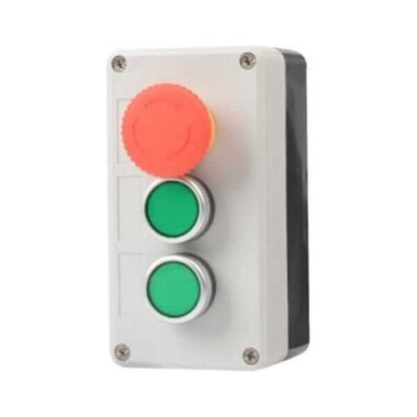 Acil Stop ve İkili Yeşil Push Buton Kutusu - 1