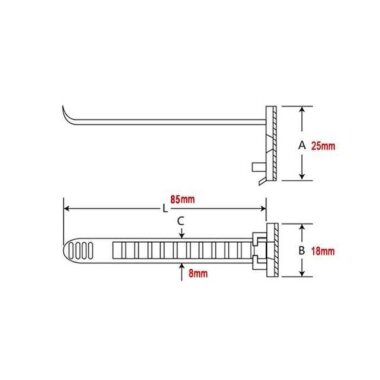 ACT-17 Yapışkanlı Ayarlanabilir Kablo Bağı - 2