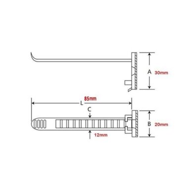 ACT-22 Yapışkanlı Ayarlanabilir Kablo Bağı - 2