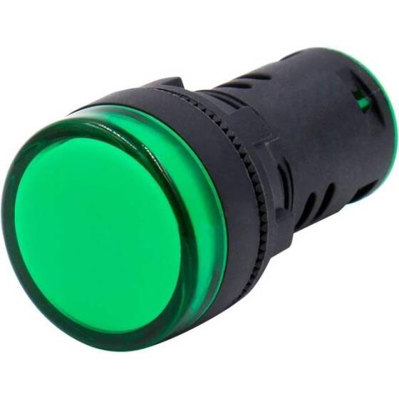 AD16-22DS 22mm 220V AC LED Işıklı Yeşil Sinyal Lambası - 4