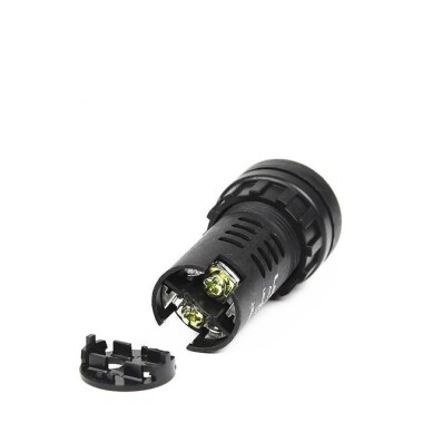 AD16-30SM 30mm 24V Kırmızı Işıklı Buzzer - Buzzerlı Sinyal Göstergesi - 3