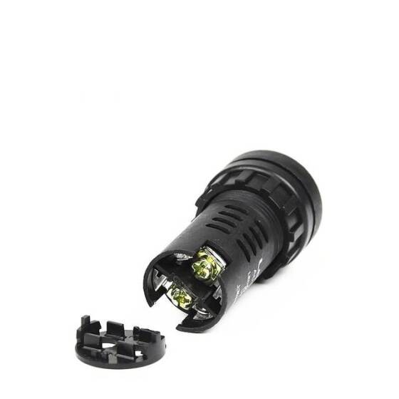 AD16-30SM 30mm 24V Kırmızı Işıklı Buzzer - Buzzerlı Sinyal Göstergesi - 3