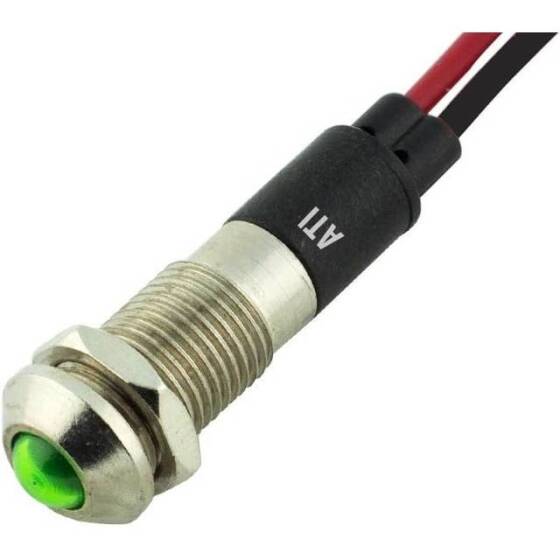 AD22C-16 16mm 6V Sarı LED Metal Sinyal Lambası - Metal İndicator Light - 1