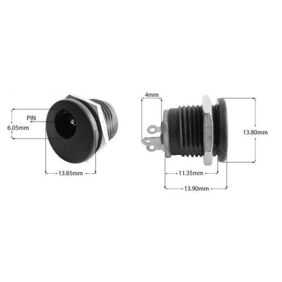 Adaptör Fişi Şase Yuvarlak 2.1mm - 3