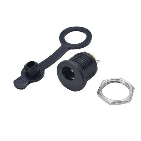 Adaptör Fişi Şase Yuvarlak 2.1mm - Su Geçirmez Kapaklı - 1