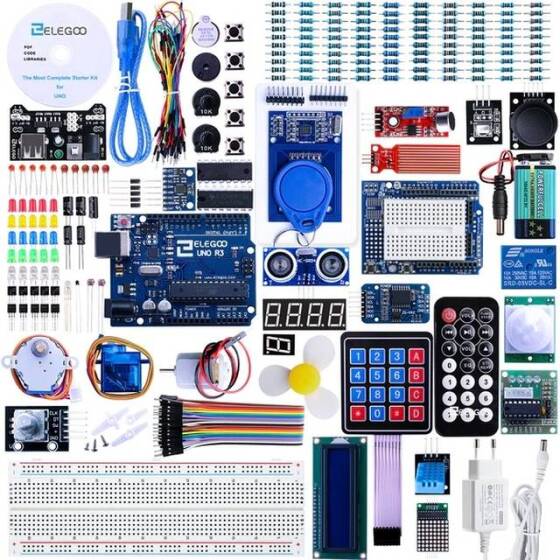 Arduino Uno Süper Başlangıç Seti-Pilsiz US fişli - 1