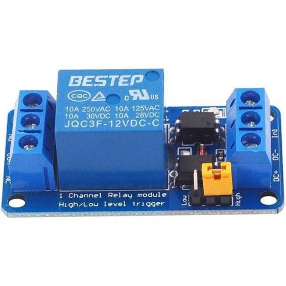 BESTEP 1 Kanal 3V Röle Modülü Yüksek Ve Düşük Tetikleme - Mavi PCB - 1
