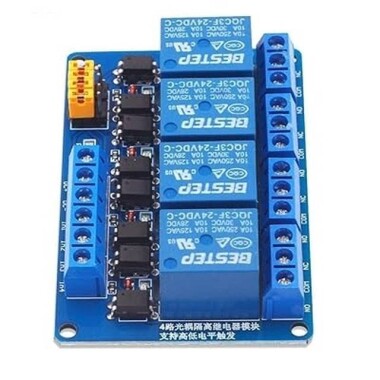 BESTEP 4 Kanal 24V Röle Modülü Yüksek Ve Düşük Tetikleme - Mavi PCB - 1