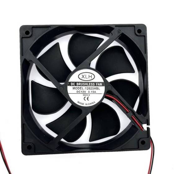 Beyaz 12025 12V DC Led Sessiz Çift Diyaframlı Sessiz Egzoz Fan 33 Işık Boyutu:120x120x25mm - 3