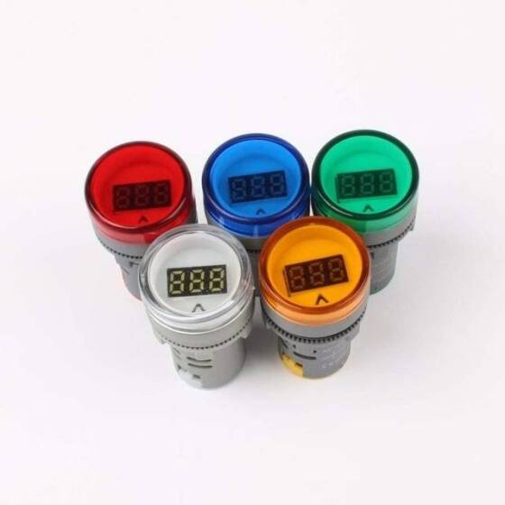 Beyaz AC60-500V 22mm AD16-22DSV Küçük Displayli LED Voltmetre - 3