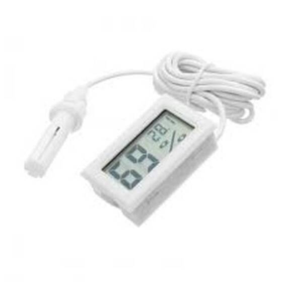 Beyaz FY-12 Mini LCD Dijital Termometre Higrometre - Hava Nem Ölçer - Buzdolabı Dondurucu Test Cihazı Sıcaklık Nem Ölçer Pilsiz - 1