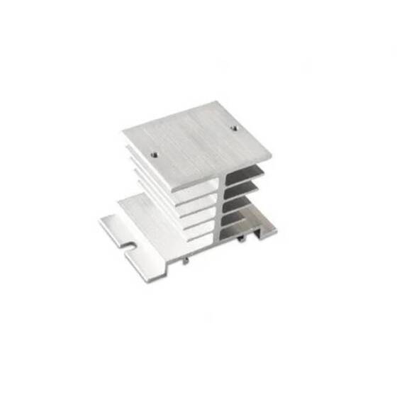 Beyaz Tek Fazlı Solid State Röle SSR Isı Emici Tabanı 10A - 40A İçin Küçük Tip Isı Radyatörü 80x50x50mm - 1
