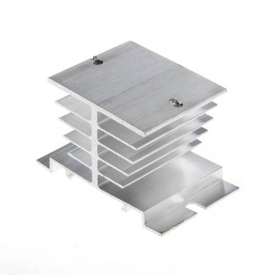 Beyaz Tek Fazlı Solid State Röle SSR Isı Emici Tabanı 10A - 40A İçin Küçük Tip Isı Radyatörü 80x50x50mm - 2
