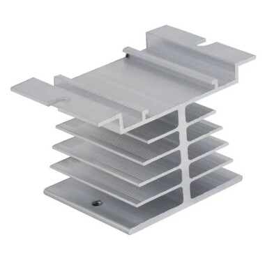 Beyaz Tek Fazlı Solid State Röle SSR Isı Emici Tabanı 10A - 40A İçin Küçük Tip Isı Radyatörü 80x50x50mm - 3