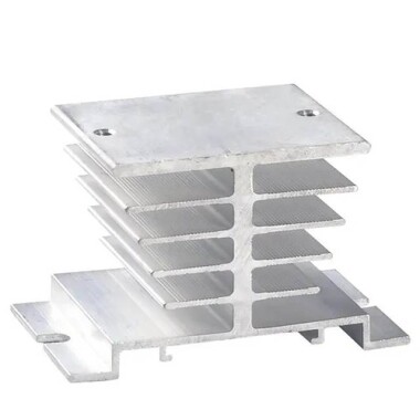 Beyaz Tek Fazlı Solid State Röle SSR Isı Emici Tabanı 10A - 40A İçin Küçük Tip Isı Radyatörü 80x50x50mm - 4