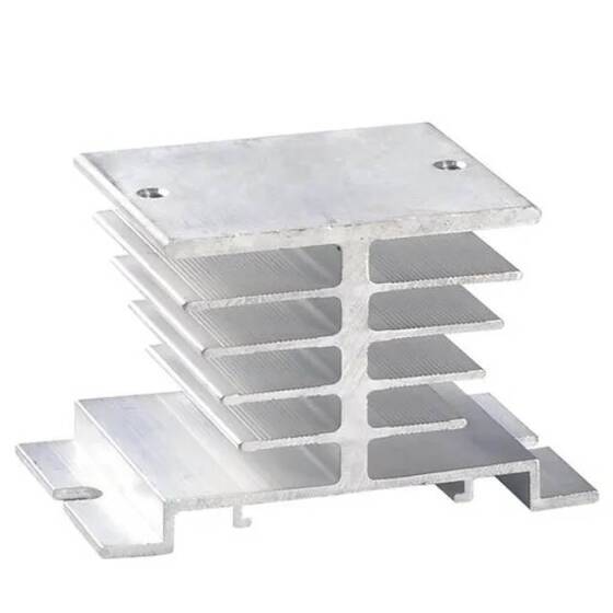 Beyaz Tek Fazlı Solid State Röle SSR Isı Emici Tabanı 10A - 40A İçin Küçük Tip Isı Radyatörü 80x50x50mm - 4