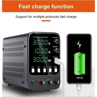 Beyaz WPS1203B 120V 3A DC Ayarlı Güç Kaynağı 110V US Fişli - 3