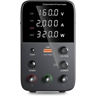 Beyaz WPS1602B 160V 2A DC Ayarlı Güç Kaynağı 220V EU Fişli - 4