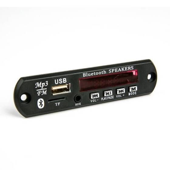 Bluetooth MP3 Kod Çözme Kartı Modülü - SD Kart Yuvası ile / USB / FM / Uzaktan Kod Çözme Kartı Modülü ( Pilli ve Uzaktan Kumandalı) - 12