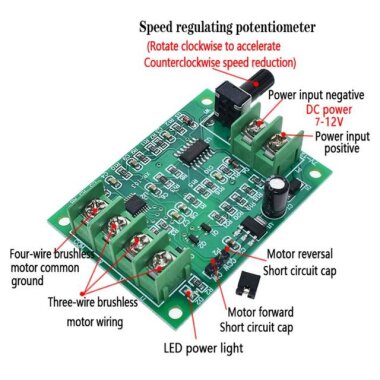 Brushless Fırçasız Motor Sürücüsü 7V-12V - 3