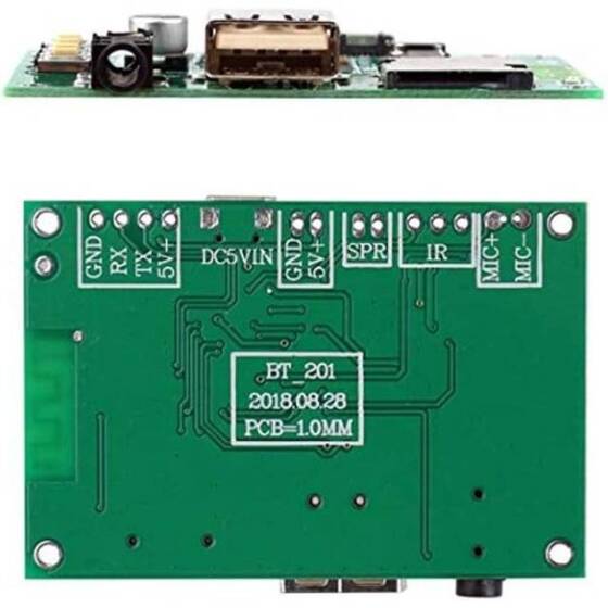BT201 Çift Modlu 5.0 BT Alıcı Modülü Kayıpsız Ses Güç Amplifikatörü Kartı - 3