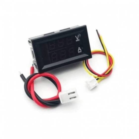 Çift Led 0-28 İnç Ekran DC0-100V 50A Gerilim Ve Akım Testi Dijital Enstrüman Dijital Metre Paneli Amplifikatör Kırmızı Mavi 50A - 1