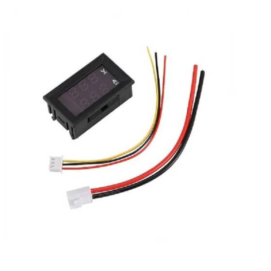 Çift Led 0-28 İnç Ekran DC0-100V 50A Gerilim Ve Akım Testi Dijital Enstrüman Dijital Metre Paneli Amplifikatör Kırmızı Red10A - 1