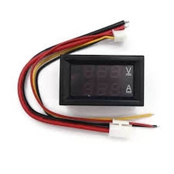 Çift Led 0-28 İnç Ekran DC0-100V 50A Gerilim Ve Akım Testi Dijital Enstrüman Dijital Metre Paneli Amplifikatör Kırmızı Red10A - 2