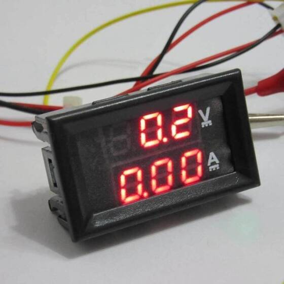 Çift Led 0-28 İnç Ekran DC0-100V Gerilim Ve Akım Testi Dijital Enstrüman Dijital Metre Paneli Amplifikatör Kırmızı Kırmızı 10A - 4