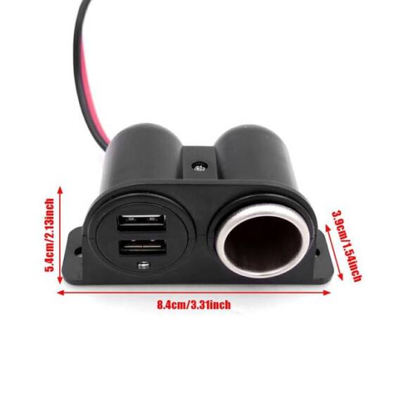 Çift USB Dişi Araç Çakmak Soketi - 3
