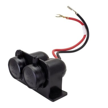 Çiftli Dişi Araç Çakmak Soketi - 20cm Kablolu - Görsu Elektronik