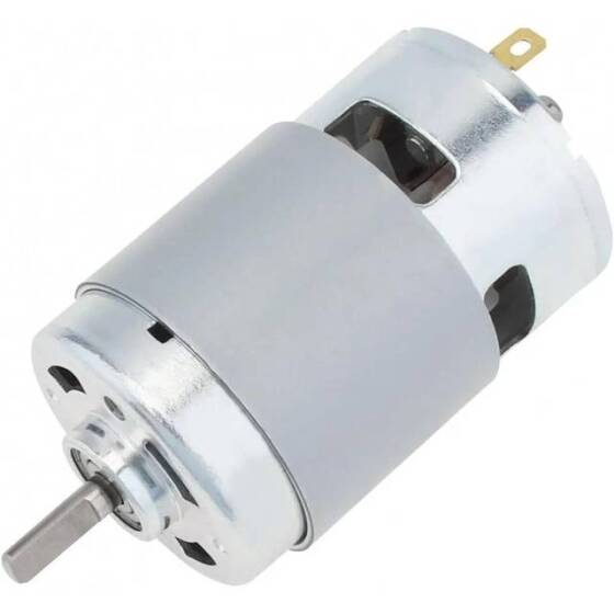 D Şaft 775 24V 5500RPM Yüksek Hızlı Yüksek Torklu DC Motor Çift Şaftlı - 1