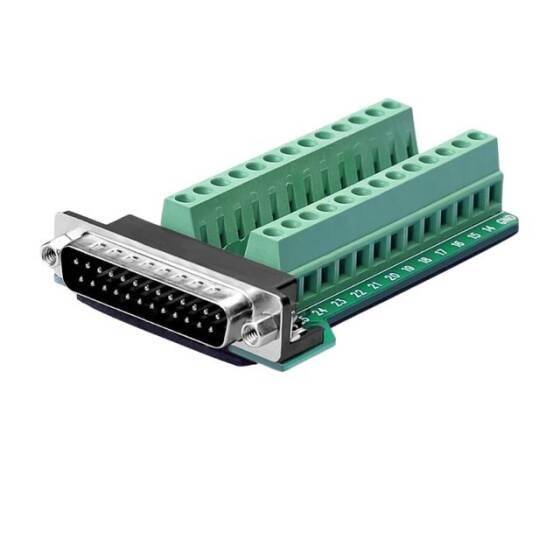 D-Sub DB25-G2 25 Pin Erkek Terminal Block Adaptörü - 1