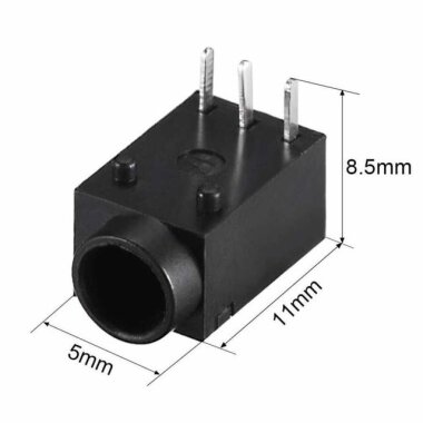 DC-003A 1mm Dişi Jack Şase 3 Pin - Görsu Elektronik