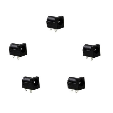 DC-005 5.5x2.1mm Siyah DC Güç Adaptörü Jak Soketi - 1