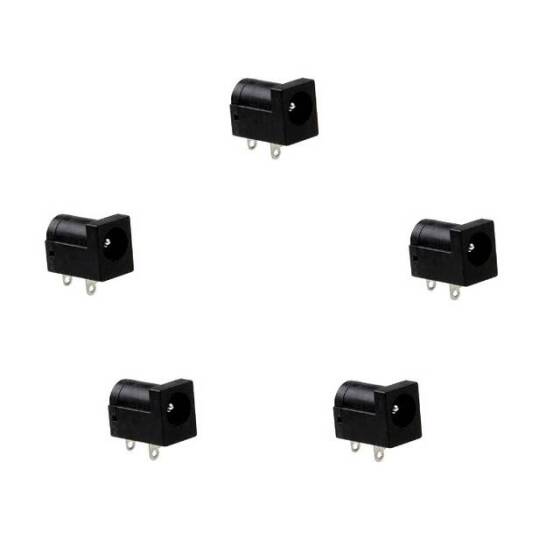 DC-005 5.5x2.1mm Siyah DC Güç Adaptörü Jak Soketi - 1