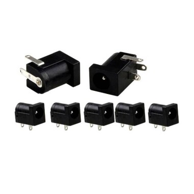 DC-005 5.5x2.1mm Siyah DC Güç Adaptörü Jak Soketi - 2