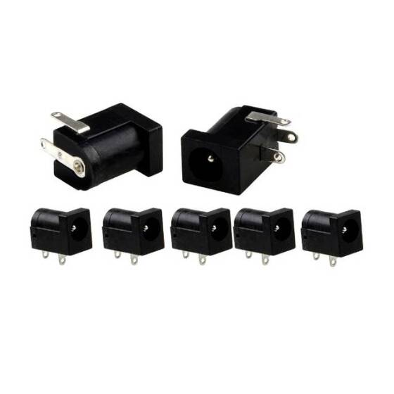 DC-005 5.5x2.1mm Siyah DC Güç Adaptörü Jak Soketi - 2